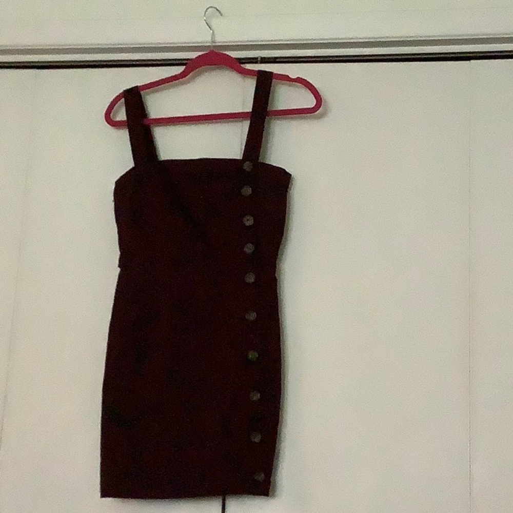 Forever 21 Button Down Overall Mini Dress